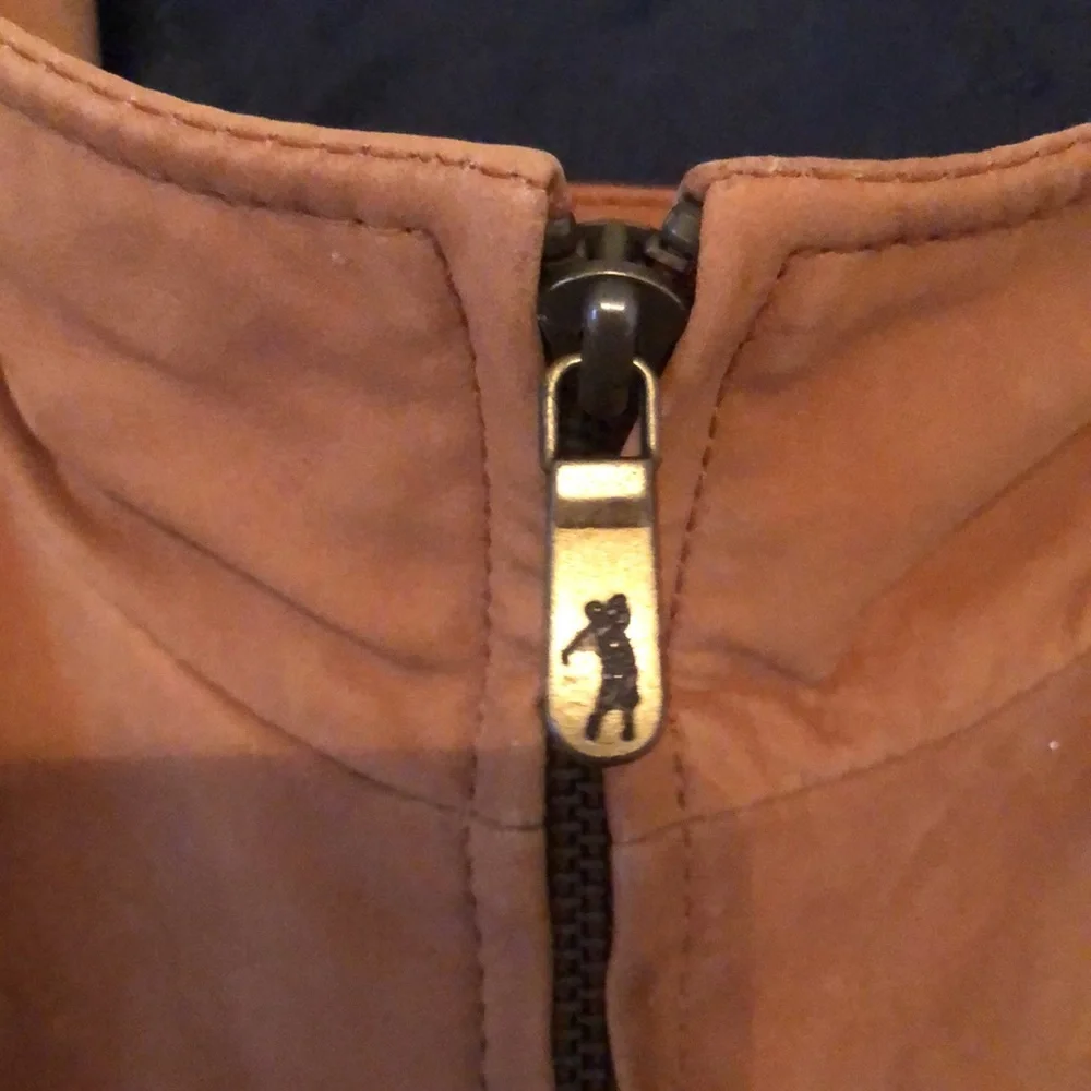 Men’s fall brown VTG Bobby Jones Y2k collection golf leather jacket - Picture 7 of 17